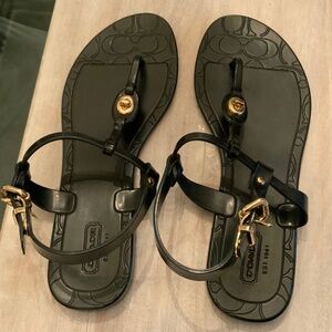 Coach Pier Black jelly sandals size 6